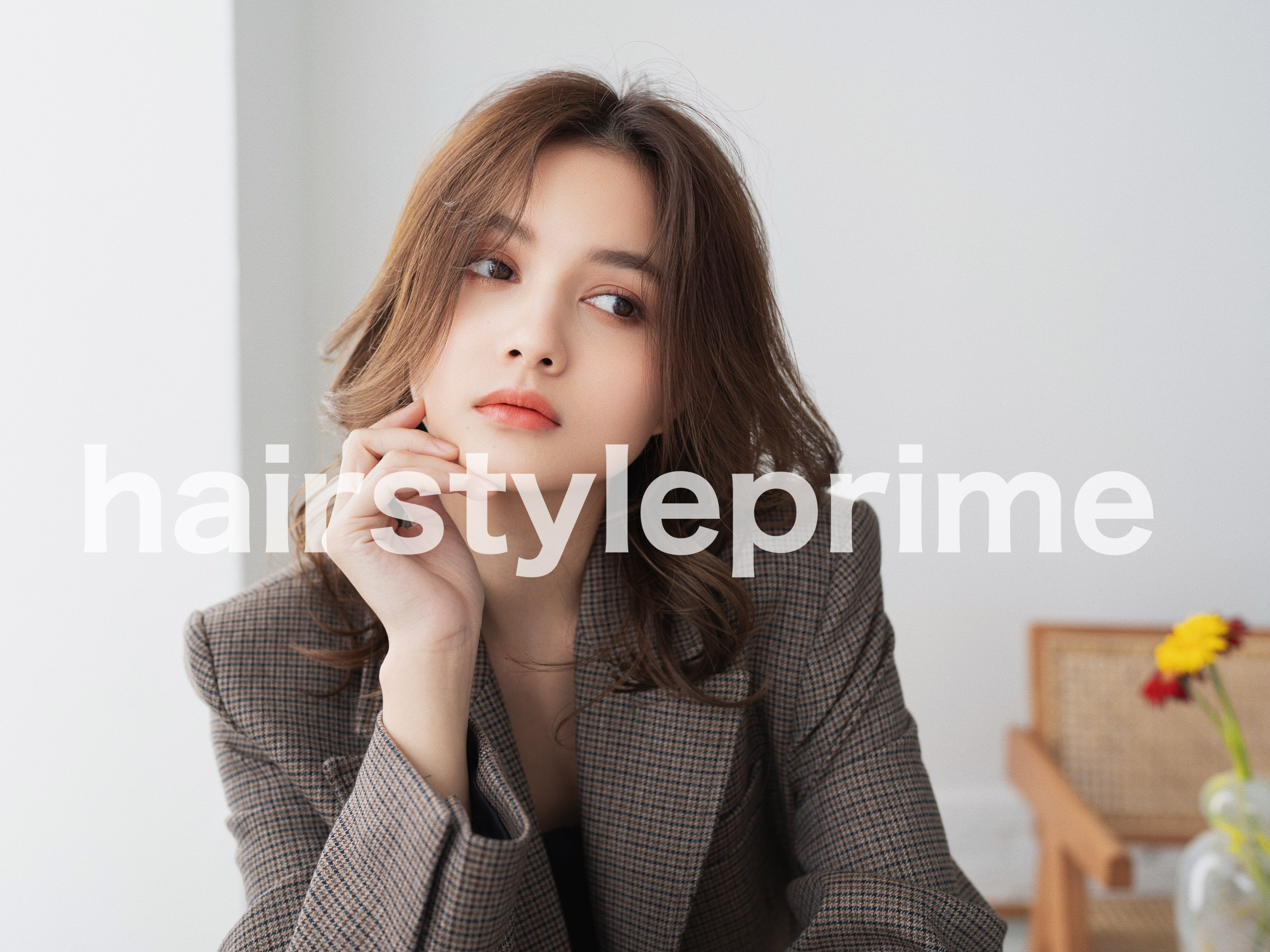 117、ミディアム、ヘアスタイル画像